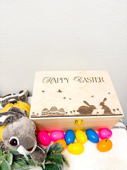 Personalized Easter Wooden Crate - Custom Spring Gift Box - image 2