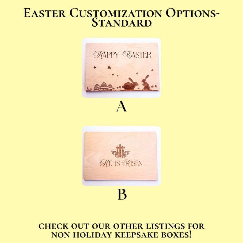 Personalized Easter Wooden Crate - Custom Spring Gift Box - image 3