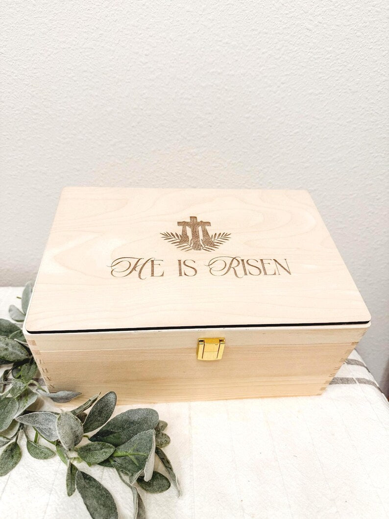 Luxury Personalized Easter Treasure Chest - Wooden Gift Box - image 1