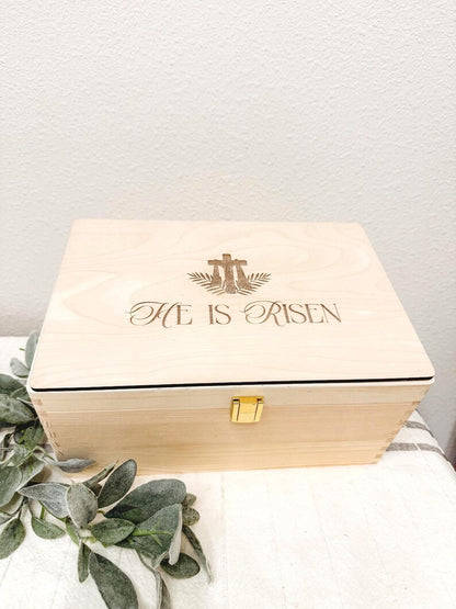 Luxury Personalized Easter Treasure Chest - Wooden Gift Box - image 1