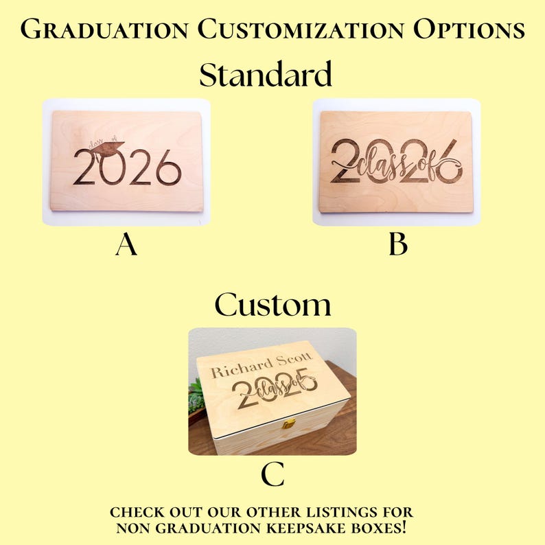 2026 Graduation Wooden Keepsake Box - Custom Memory Gift - image 5
