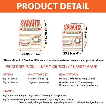 Ordering and care instructions for reusable personalized school sign