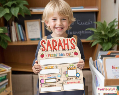Custom school milestone sign for first and last day photographs