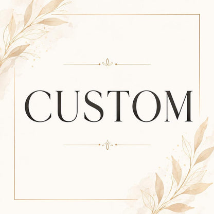 Custom Design Order, Personalized Item Request – close-up product detail