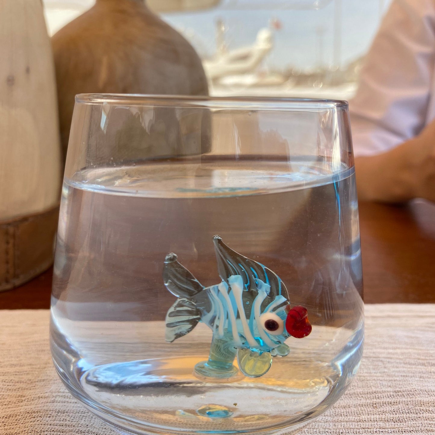 Sea animal figurine glass shown from a close angle