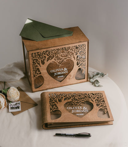 Wedding card box and guestbook package