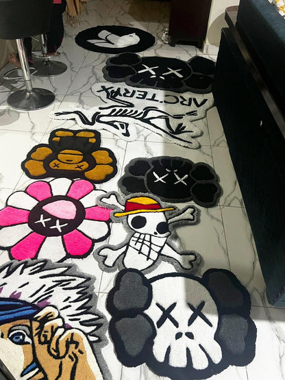Custom Character Tufted Rug - Cozy Bedroom Decor – close-up product detail