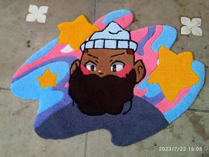 Custom Design Tufted Rug - Logo, Text or Artwork – handmade design detail