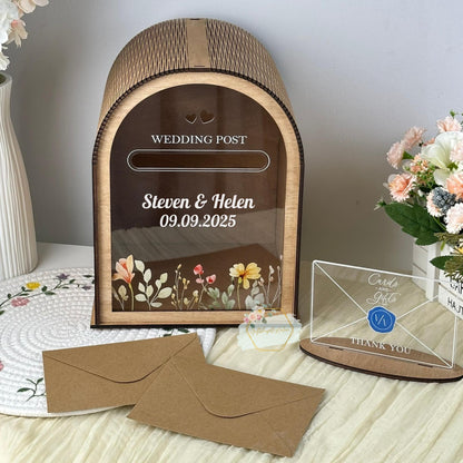 Wedding card box acrylic sign option