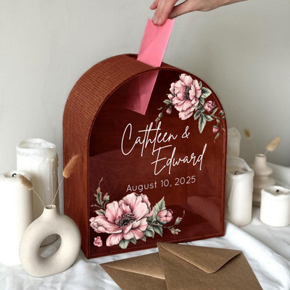 Wedding card box flower style option