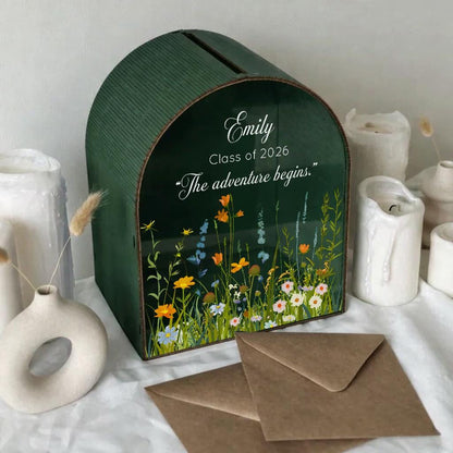 Custom name graduation party card box