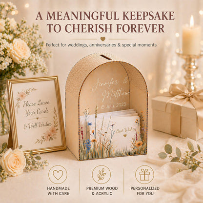 Clear acrylic front wedding card box