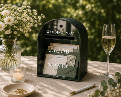 Elegant wedding card table mailbox keepsake