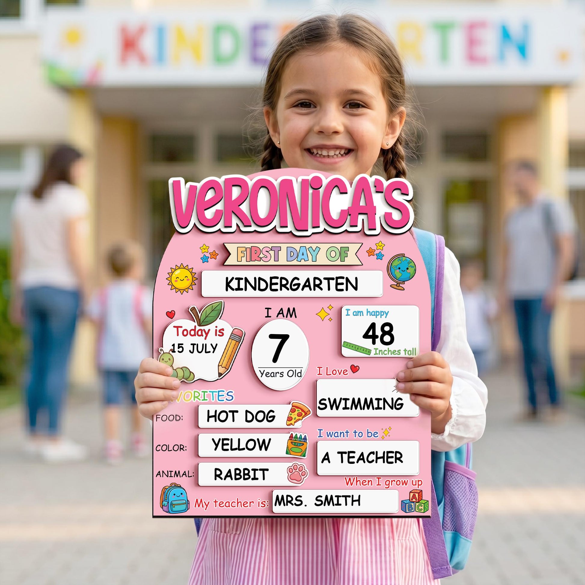 Gift boxed first day of school keepsake