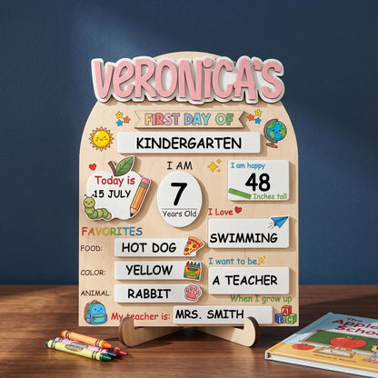 Personalized first day of school sign for kids