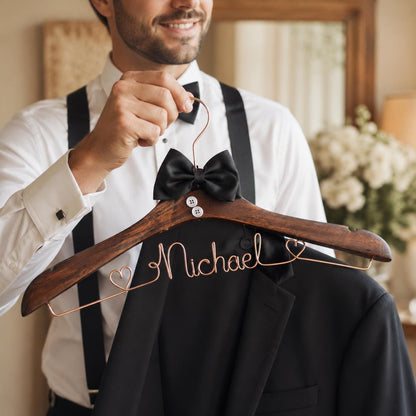 Personalized Bridal Hanger with Wire Name – alternate product view