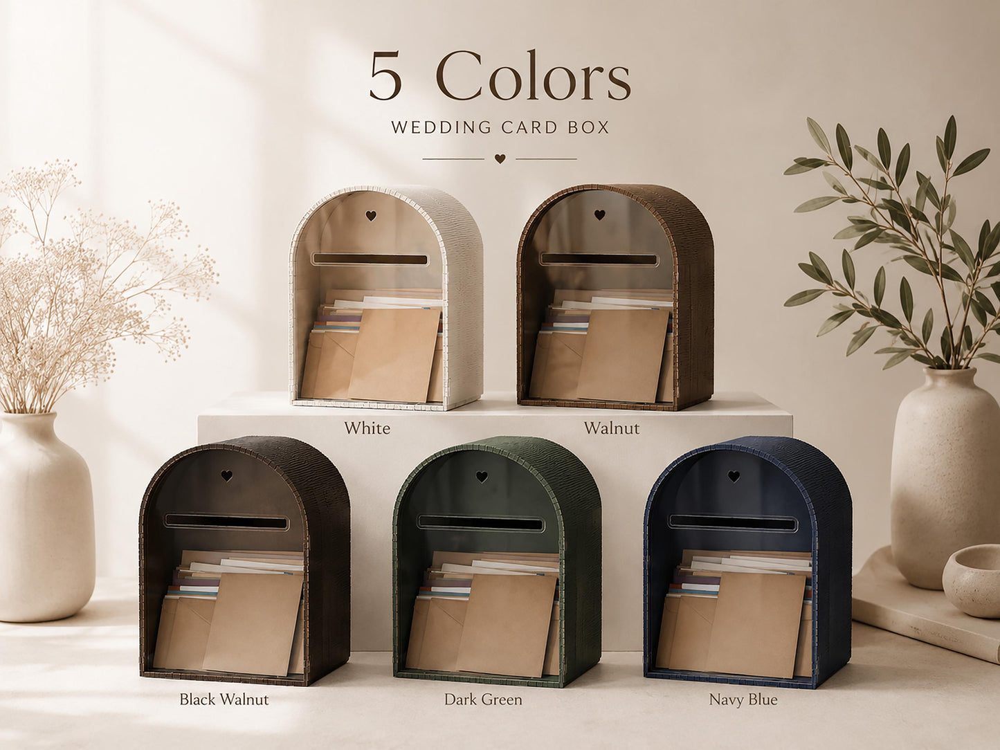 Custom names and wedding date post box
