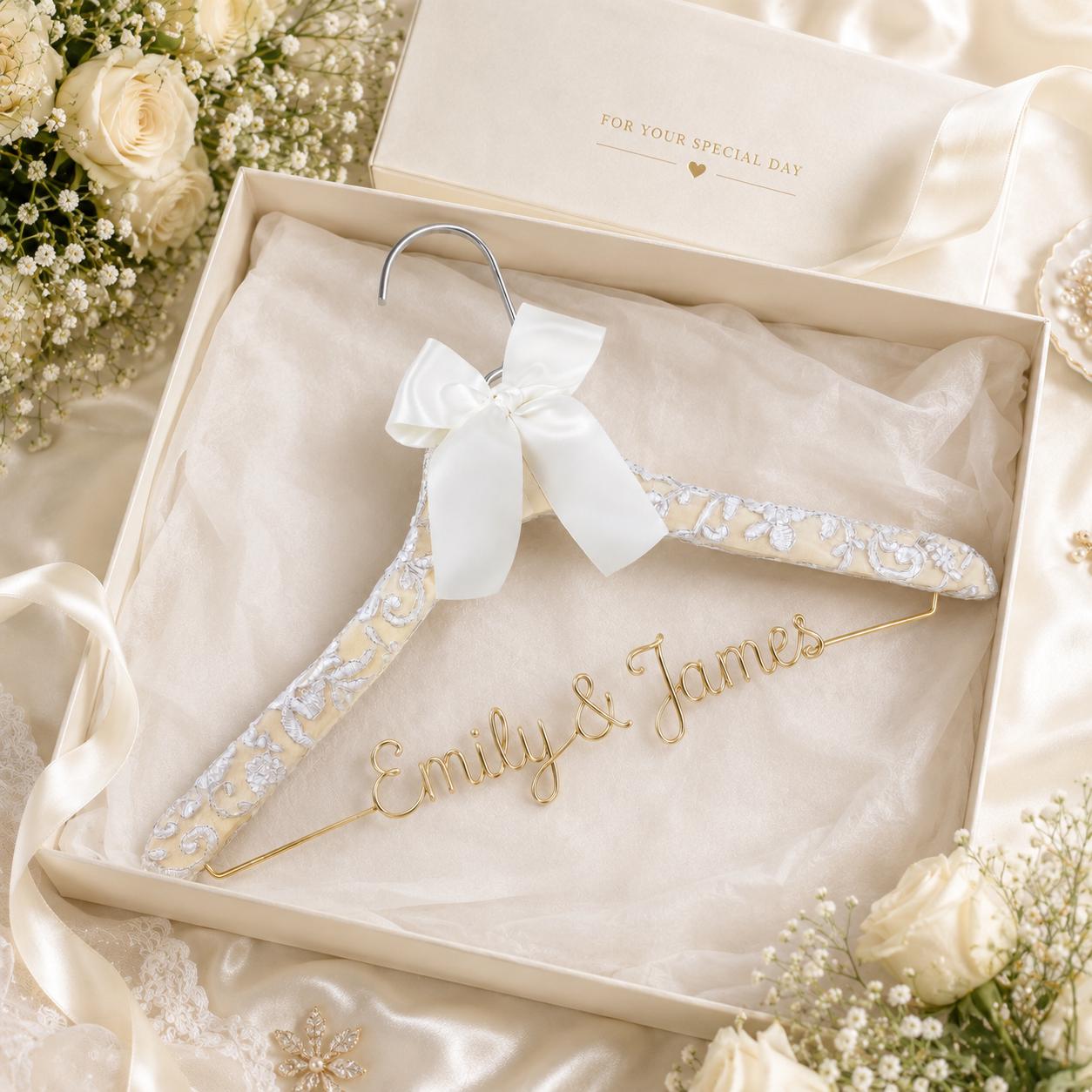 Personalized Bridal Hanger with Wire Name - BOYOGO personalized gift