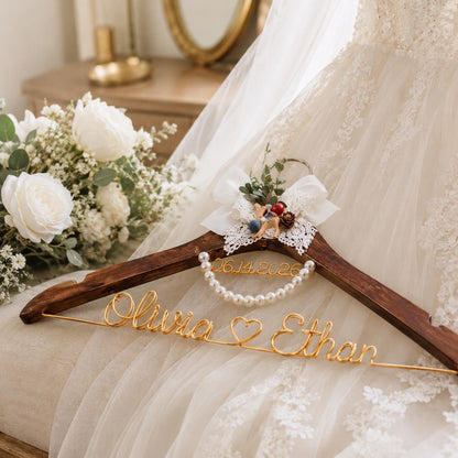 Personalized Bridal Hanger with Wire Name – alternate product view