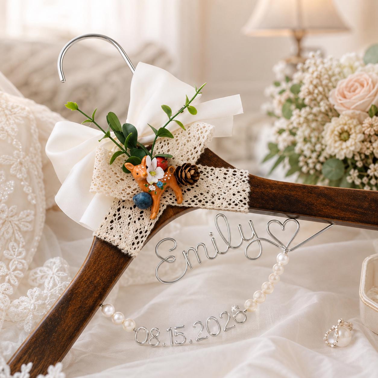 Personalized Bridal Hanger with Wire Name - BOYOGO personalized gift