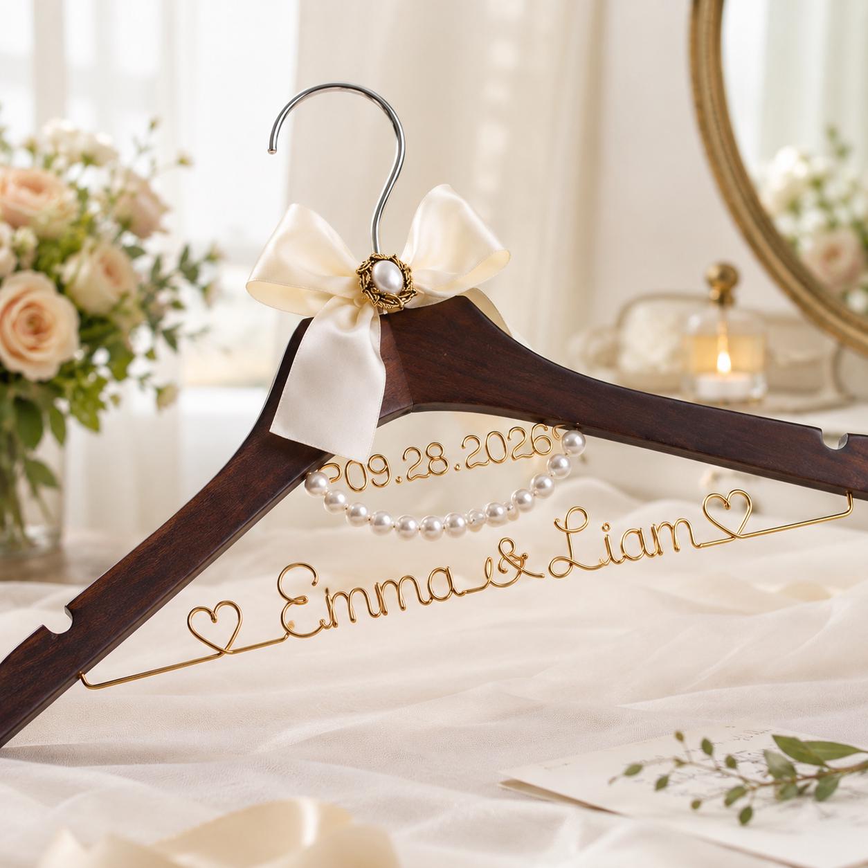 Personalized Bridal Hanger with Wire Name - BOYOGO personalized gift