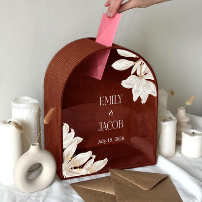 Navy blue elegant wedding mailbox keepsake