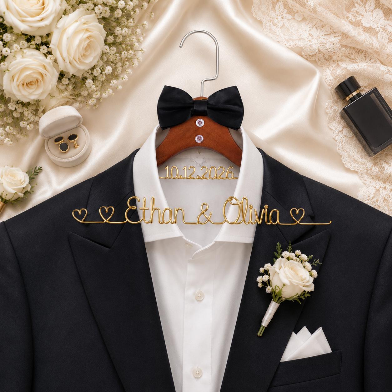 Personalized Bridal Hanger with Wire Name - BOYOGO personalized gift