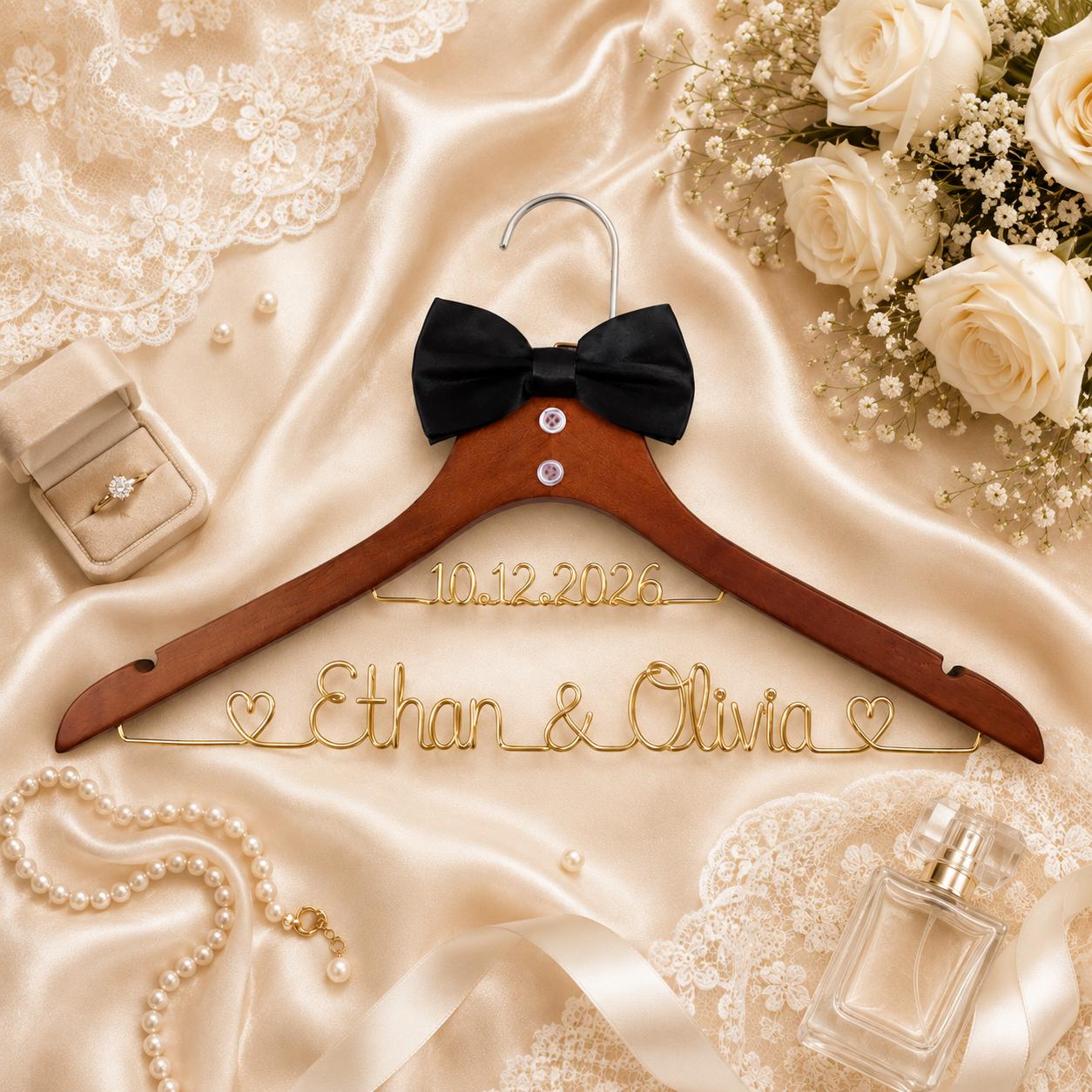 Personalized Bridal Hanger with Wire Name - BOYOGO personalized gift