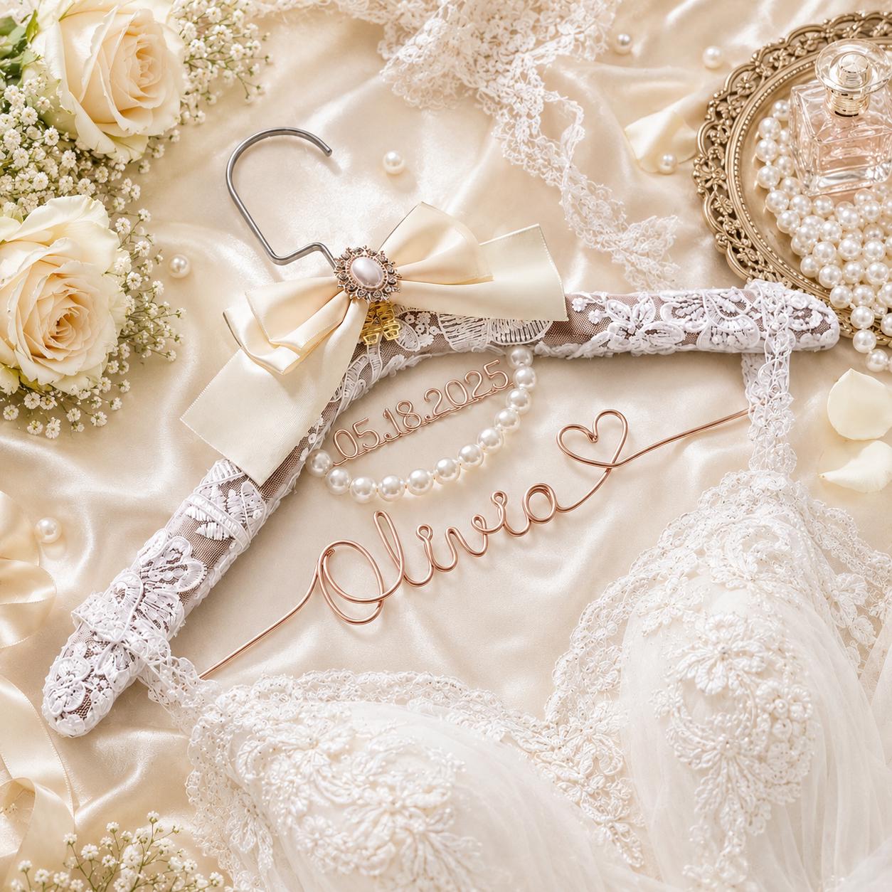 Personalized Bridal Hanger with Wire Name - BOYOGO personalized gift main image