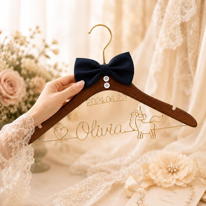 Personalized Bridal Hanger with Wire Name – alternate product view