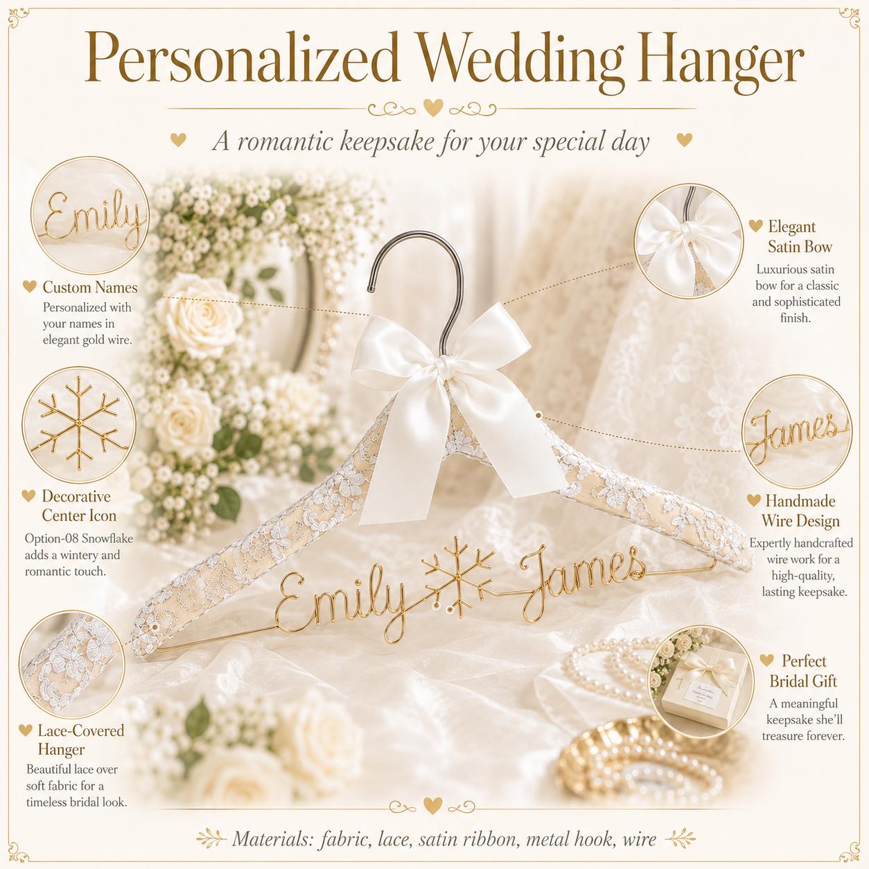 Personalized Bridal Hanger with Wire Name - BOYOGO personalized gift