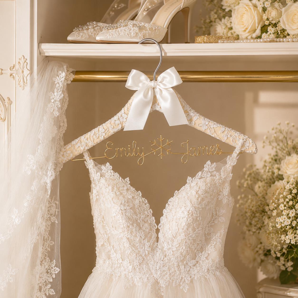 Personalized Bridal Hanger with Wire Name - BOYOGO personalized gift