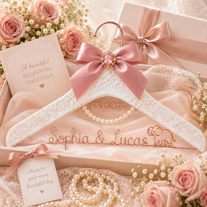 Personalized Bridal Hanger with Wire Name – additional product view