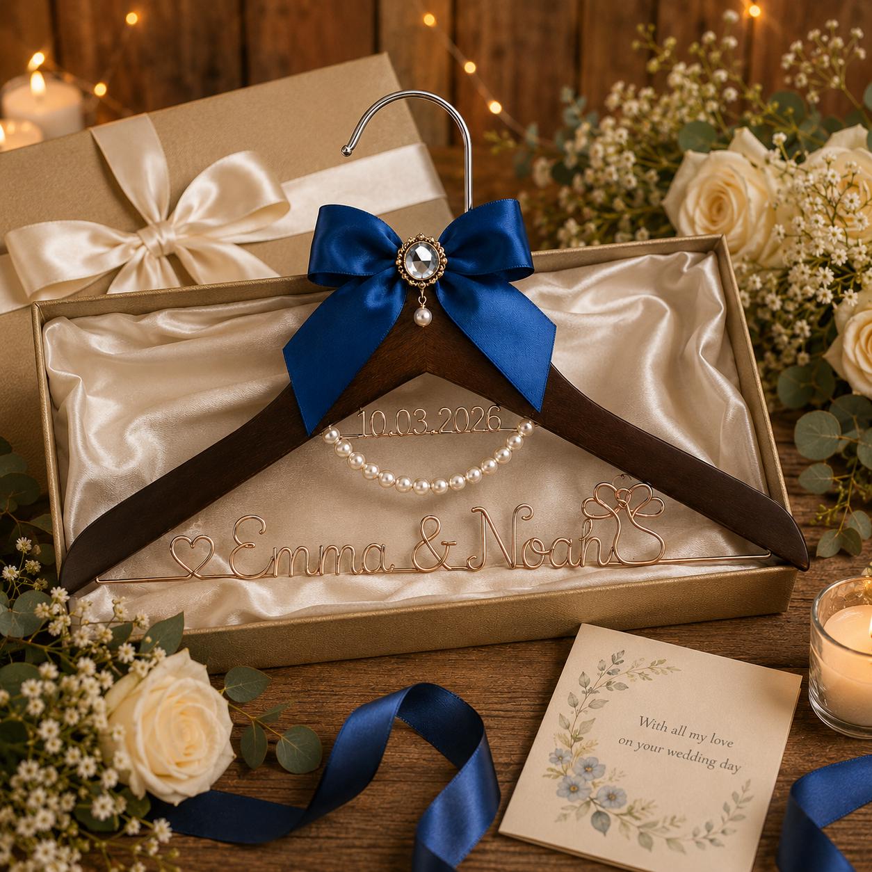 Personalized Bridal Hanger with Wire Name - BOYOGO personalized gift