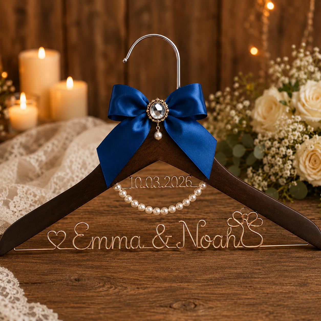 Personalized Bridal Hanger with Wire Name - BOYOGO personalized gift