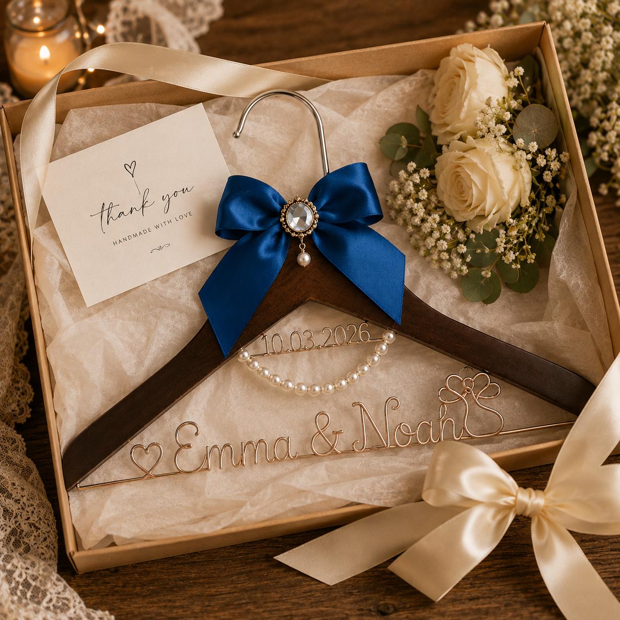 Personalized Bridal Hanger with Wire Name - BOYOGO personalized gift