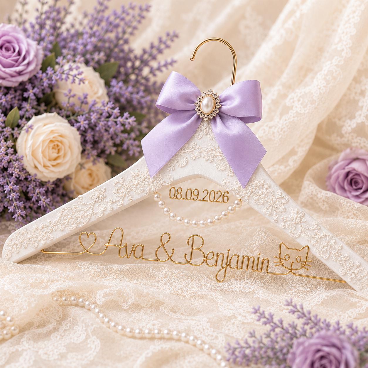 Personalized Bridal Hanger with Wire Name - BOYOGO personalized gift