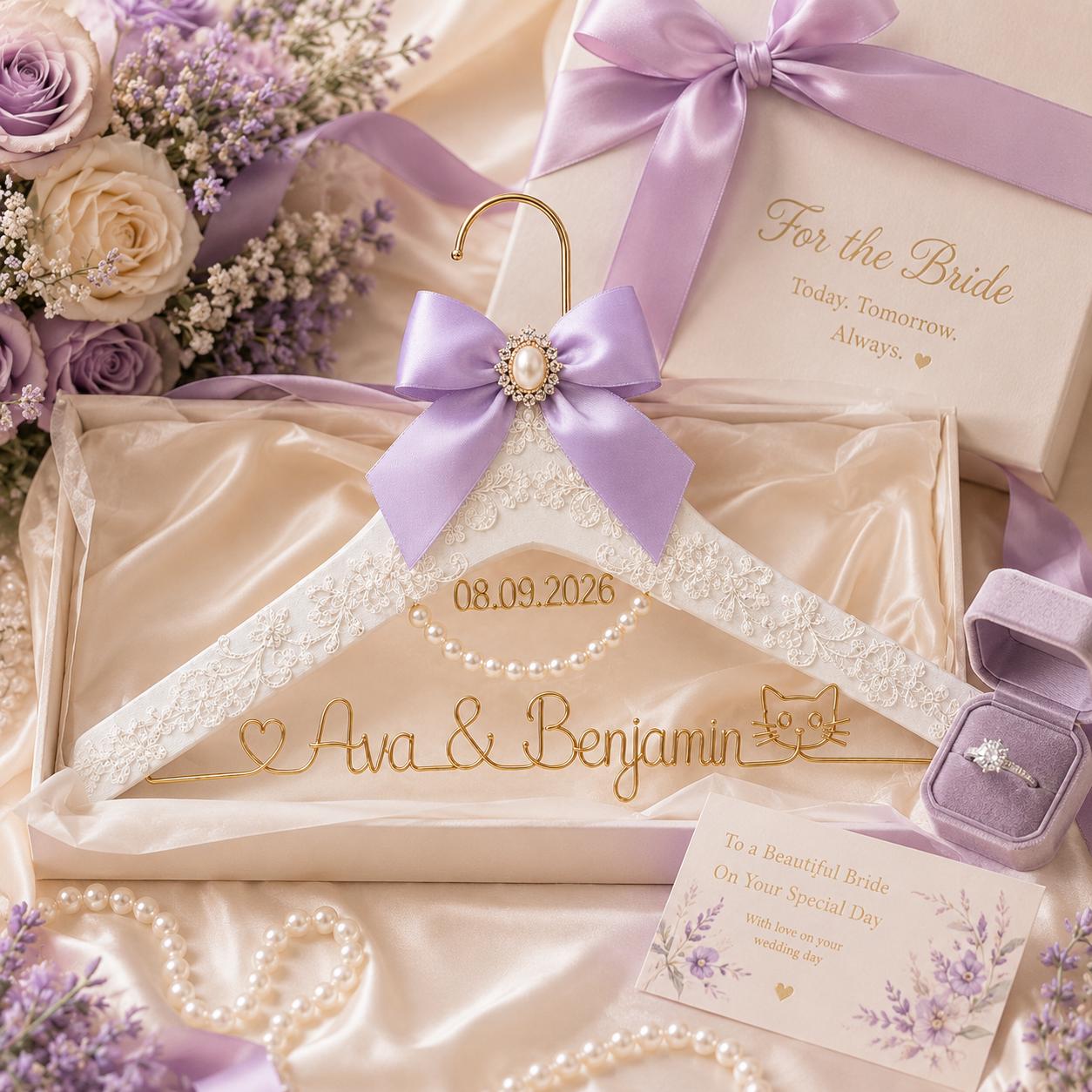 Personalized Bridal Hanger with Wire Name - BOYOGO personalized gift