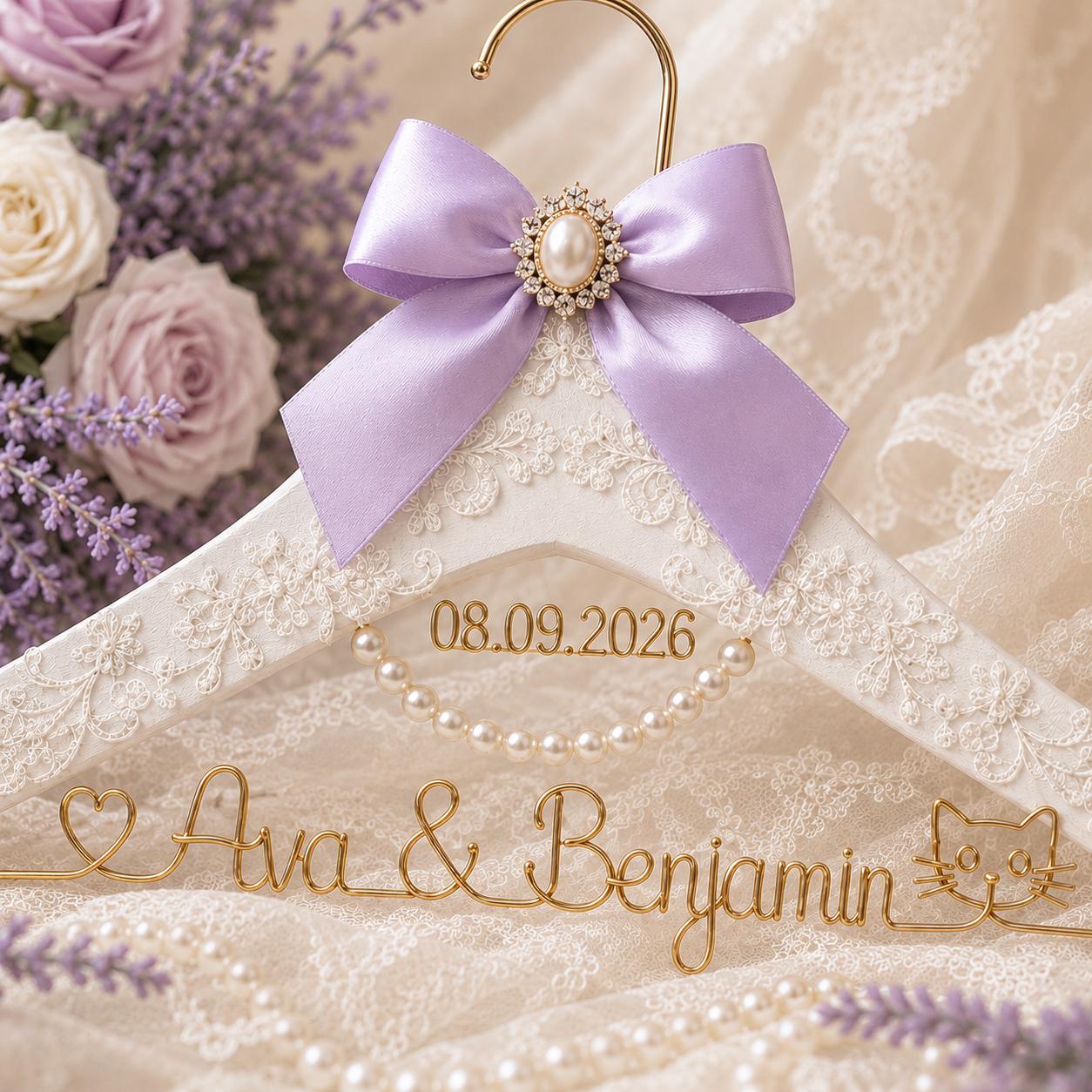 Personalized Bridal Hanger with Wire Name - BOYOGO personalized gift