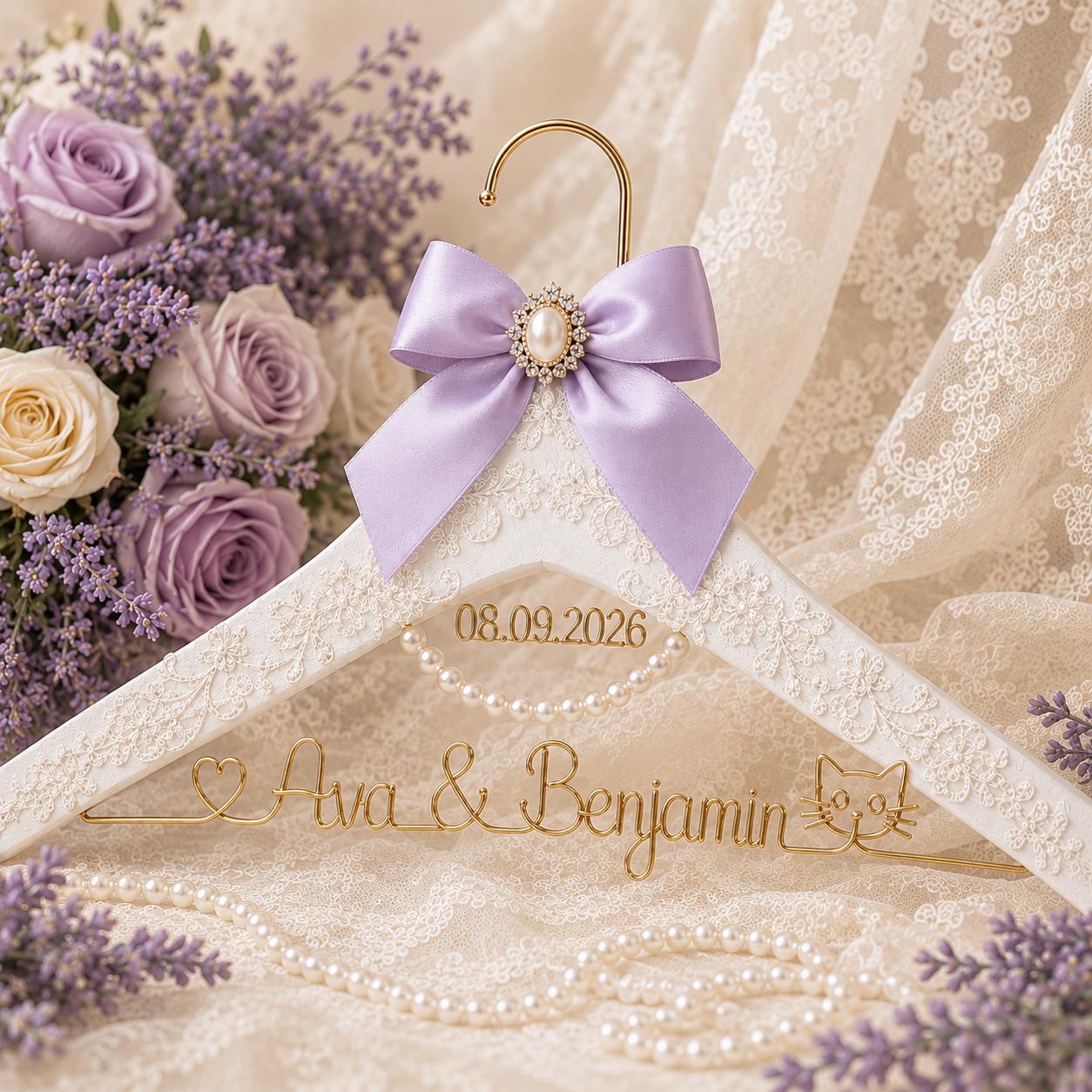 Personalized Bridal Hanger with Wire Name - BOYOGO personalized gift