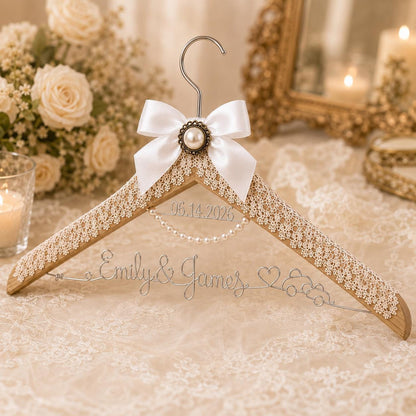 Personalized Bridal Hanger with Wire Name – alternate product view