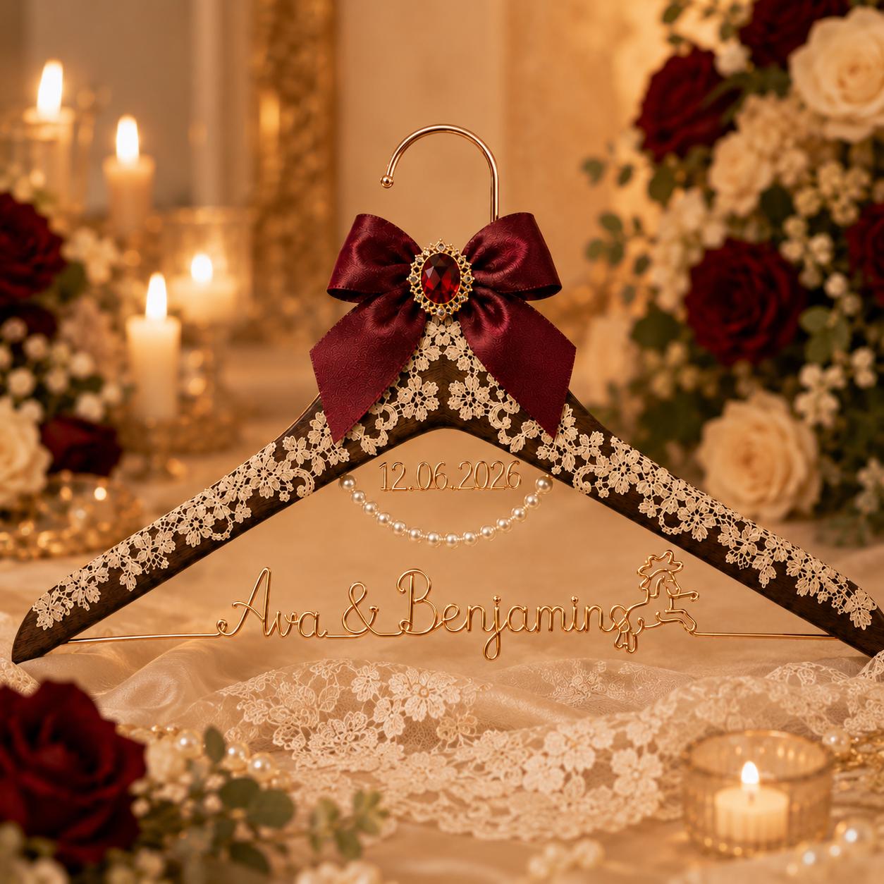 Personalized Bridal Hanger with Wire Name - BOYOGO personalized gift