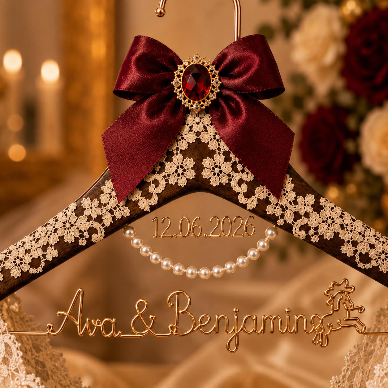 Personalized Bridal Hanger with Wire Name - BOYOGO personalized gift main image
