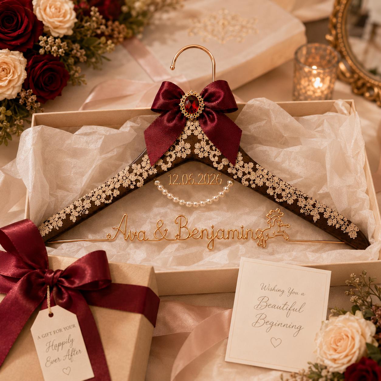 Personalized Bridal Hanger with Wire Name - BOYOGO personalized gift