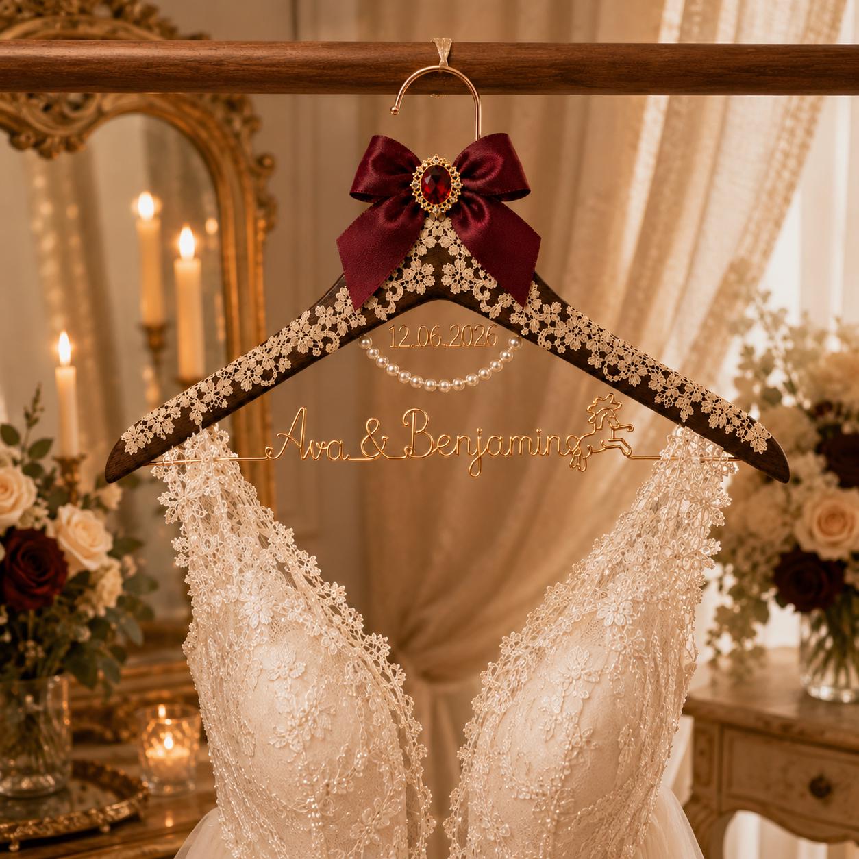 Personalized Bridal Hanger with Wire Name - BOYOGO personalized gift