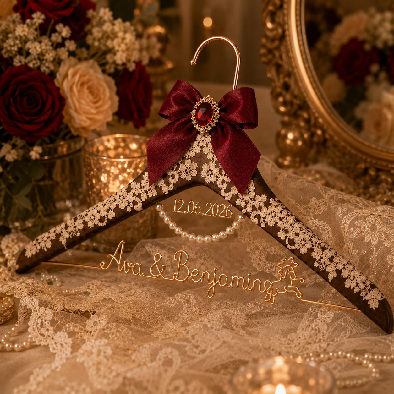 Personalized Bridal Hanger with Wire Name - BOYOGO personalized gift