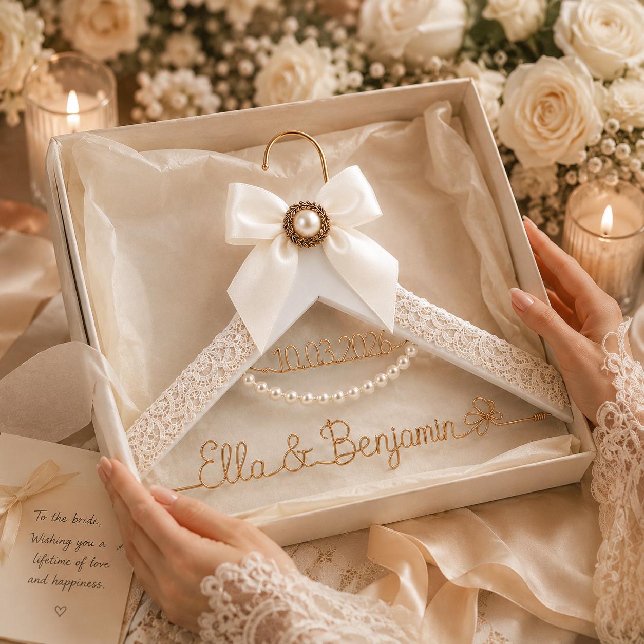 Personalized Bridal Hanger with Wire Name - BOYOGO personalized gift