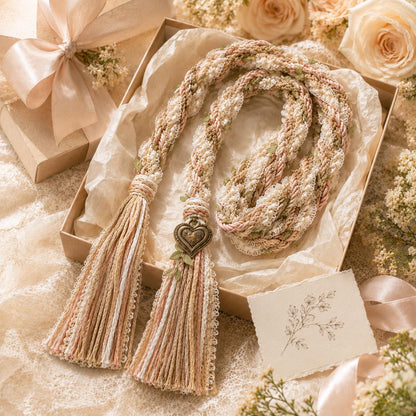 Personalized Woven Handfasting Cord, Celtic Wedding Unity Rope, Tie The Knot Ceremony Keepsake – alternate product view