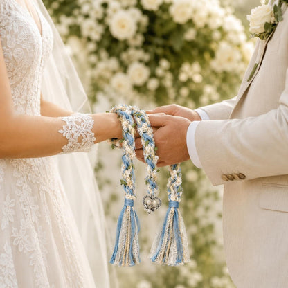 Personalized Woven Handfasting Cord, Celtic Wedding Unity Rope, Tie The Knot - personalized wedding handfasting cord main