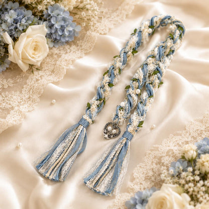 Personalized Woven Handfasting Cord, Celtic Wedding Unity Rope, Tie The Knot Ceremony Keepsake – alternate product view